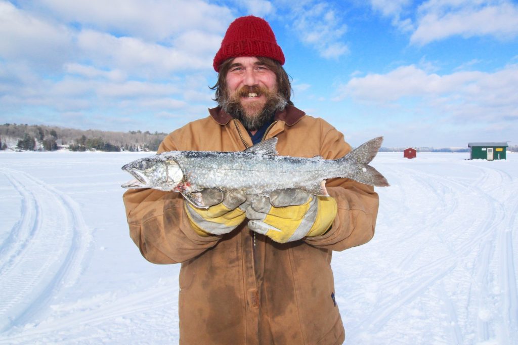Winter ice fishing can be great for catching trout